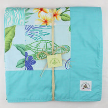 Load image into Gallery viewer, Hawaiian Baby and Toddler Patchwork Blanket: Ekahi Aqua Coral Reef Patchwork