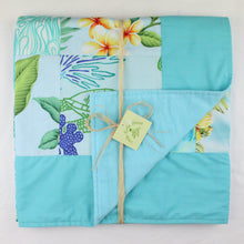 Load image into Gallery viewer, Hawaiian Baby and Toddler Patchwork Blanket: Ekahi Aqua Coral Reef Patchwork