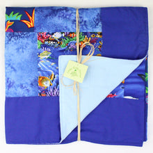 Load image into Gallery viewer, Hawaiian Baby and Toddler Patchwork Blanket: Ekahi Blue Water Babies Patchwork