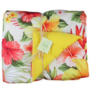 Hawaiian Print Baby Comforter: Hau'oli Yellow