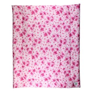 Hawaiian Print Baby Comforter: Melia Plumeria Pink