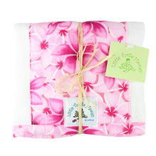 Load image into Gallery viewer, Hawaiian Baby Burp Cloth: Melia Plumeria Pink
