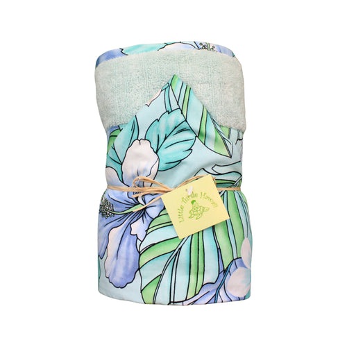 Hawaiian Baby Hooded Bath Towel: Kamalani Aqua