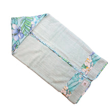 Load image into Gallery viewer, 3-Piece Gift Set: Bib + Burp Cloth + Hooded Towel: Kamalani Aqua