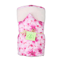 Load image into Gallery viewer, Hawaiian Baby Hooded Bath Towel: Melia Plumeria Pink