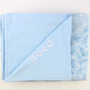 Personalized, Made to Order, Coordinating Hawaiian Baby Gifts: Ocean Mele Aqua