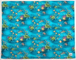 Hawaiian Baby Blanket: Honu Dreams Turquoise