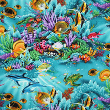 Load image into Gallery viewer, Made to Order, Coordinating Hawaiian Baby Gifts: Ocean Reef Dreams Turquoise