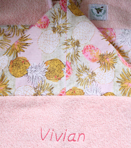 Personalized, Made to Order, Coordinating Hawaiian Baby Gifts: Seashore Pink