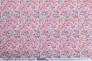 Fabric by the Yard, Children's Print: Garden Girl Floral Pink