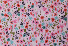 Load image into Gallery viewer, Fabric by the Yard, Children&#39;s Print: Garden Girl Floral Pink