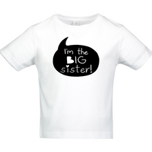 Load image into Gallery viewer, Big Sister T-Shirt: White